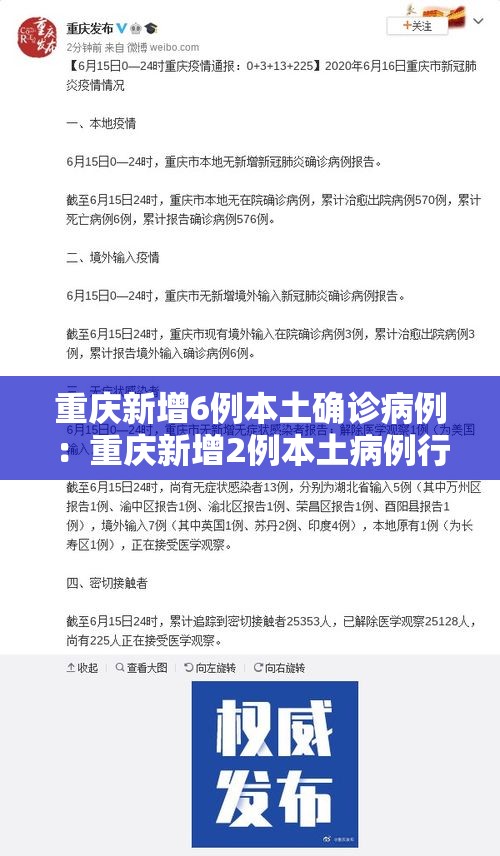 重庆新增6例本土确诊病例:重庆新增2例本土病例行动轨迹 重庆新增6例本土确诊病例:重庆新增2例本土病例行动轨迹