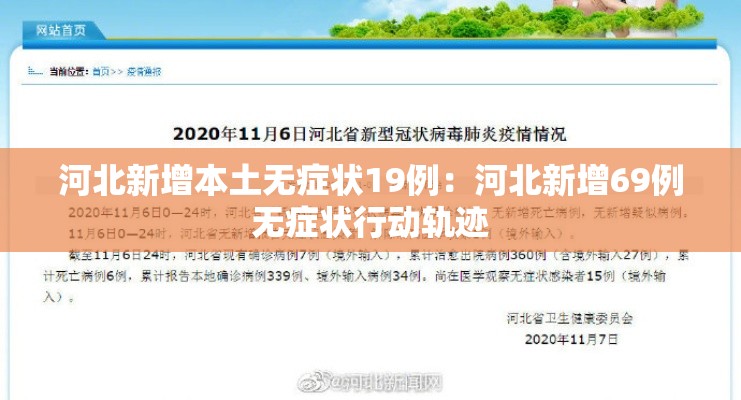 河北新增本土无症状19例:河北新增69例无症状行动轨迹 河北新增本土无症状19例:河北新增69例无症状行动轨迹