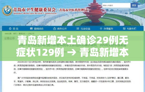 青岛新增本土确诊29例无症状129例 → 青岛新增本土确诊29例无症状129例是哪里的 青岛新增本土确诊29例无症状129例 → 青岛新增本土确诊29例无症状129例是哪里的