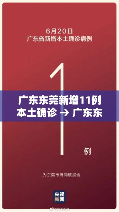 广东东莞新增11例本土确诊 → 广东东莞新增确诊病例 广东东莞新增11例本土确诊 → 广东东莞新增确诊病例