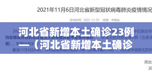 河北省新增本土确诊23例—(河北省新增本土确诊23例河北20例) 河北省新增本土确诊23例—(河北省新增本土确诊23例河北20例)