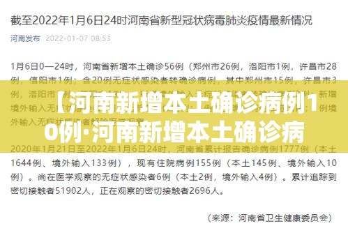 【河南新增本土确诊病例10例·河南新增本土确诊病例轨迹公布】 【河南新增本土确诊病例10例·河南新增本土确诊病例轨迹公布】