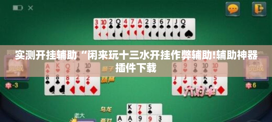 实测开挂辅助“闲来玩十三水开挂作弊辅助!辅助神器插件下载 实测开挂辅助“闲来玩十三水开挂作弊辅助!辅助神器插件下载