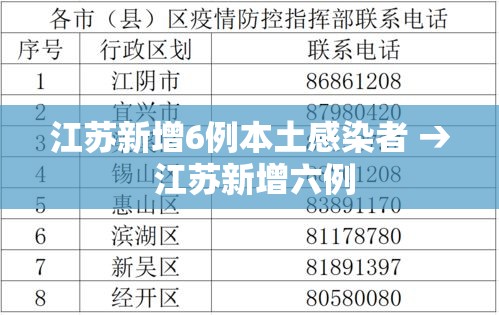 江苏新增6例本土感染者 → 江苏新增六例 江苏新增6例本土感染者 → 江苏新增六例