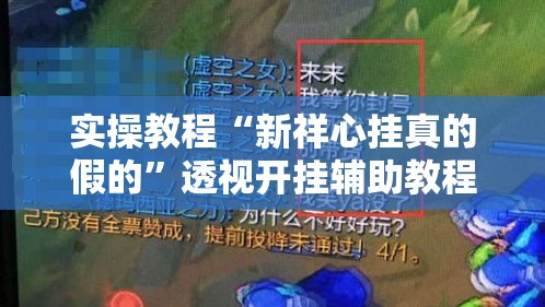 实操教程“新祥心挂真的假的”透视开挂辅助教程