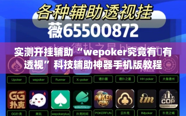 实测开挂辅助“wepoker究竟有沒有透视	”科技辅助神器手机版教程