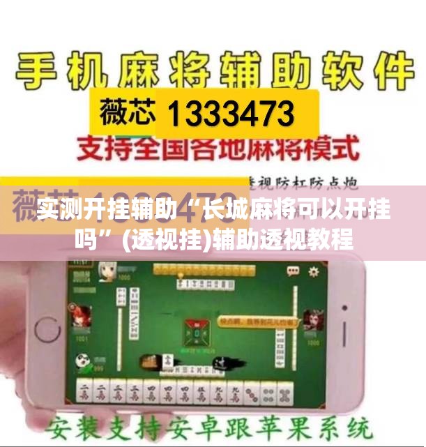 实测开挂辅助“长城麻将可以开挂吗”(透视挂)辅助透视教程