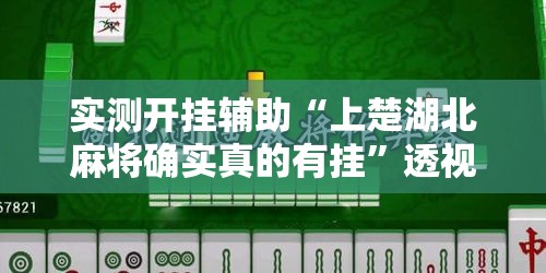 实测开挂辅助“上楚湖北麻将确实真的有挂”透视开挂辅助教程