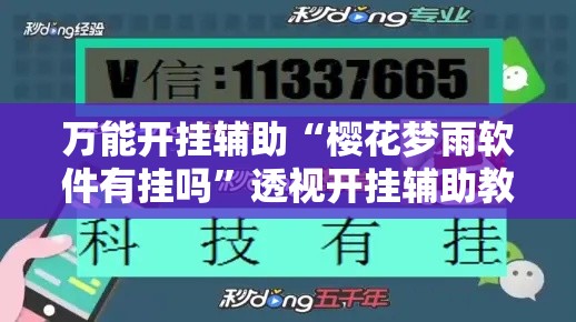 万能开挂辅助“樱花梦雨软件有挂吗”透视开挂辅助教程