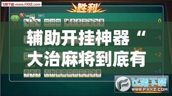 辅助开挂神器“大治麻将到底有没有挂”透视开挂辅助教程