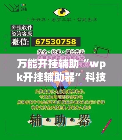 万能开挂辅助“wpk开挂辅助器”科技辅助神器手机版教程