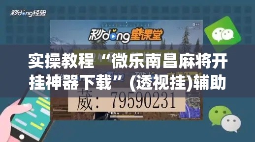 实操教程“微乐南昌麻将开挂神器下载”(透视挂)辅助透视教程