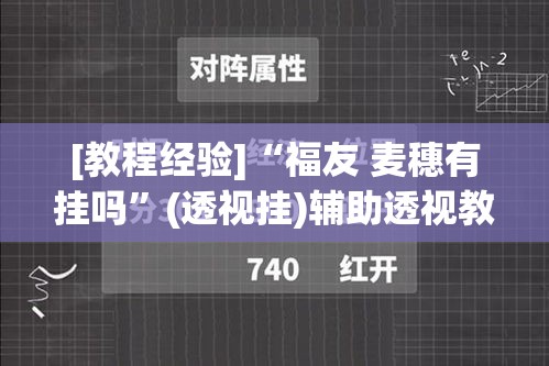 [教程经验]“福友 麦穗有挂吗”(透视挂)辅助透视教程