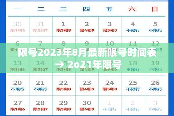 限号2023年8月最新限号时间表 → 2o21年限号 限号2023年8月最新限号时间表 → 2o21年限号