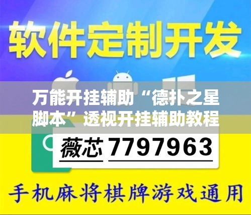 万能开挂辅助“德扑之星脚本”透视开挂辅助教程