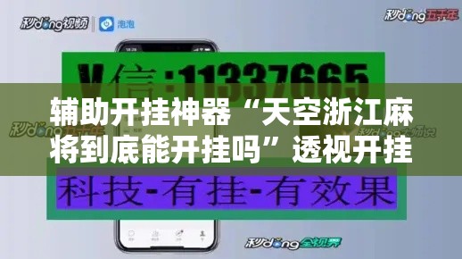 辅助开挂神器“天空浙江麻将到底能开挂吗”透视开挂辅助教程