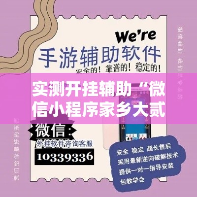 实测开挂辅助“微信小程序家乡大贰辅助器	”科技辅助神器手机版教程