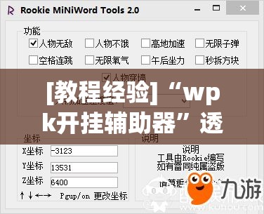 [教程经验]“wpk开挂辅助器”透视开挂辅助教程