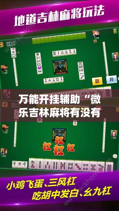万能开挂辅助“微乐吉林麻将有没有挂”(透视挂)辅助透视教程