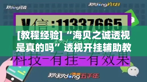 [教程经验]“海贝之诚透视是真的吗	”透视开挂辅助教程