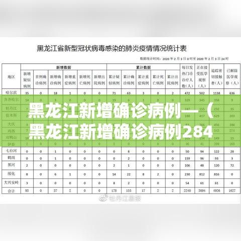 黑龙江新增确诊病例—(黑龙江新增确诊病例2841例) 黑龙江新增确诊病例—(黑龙江新增确诊病例2841例)