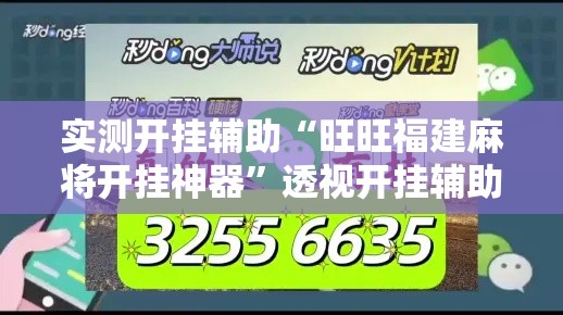实测开挂辅助“旺旺福建麻将开挂神器”透视开挂辅助教程