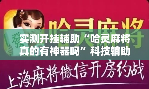 实测开挂辅助“哈灵麻将真的有神器吗”科技辅助神器手机版教程