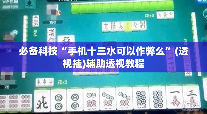 必备科技“手机十三水可以作弊么”(透视挂)辅助透视教程