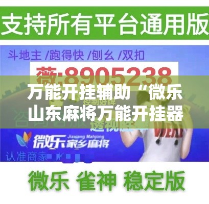万能开挂辅助“微乐山东麻将万能开挂器”科技辅助神器手机版教程