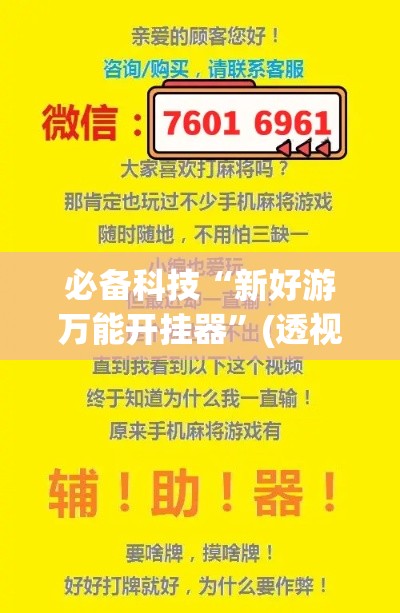 必备科技“新好游万能开挂器”(透视挂)辅助透视教程