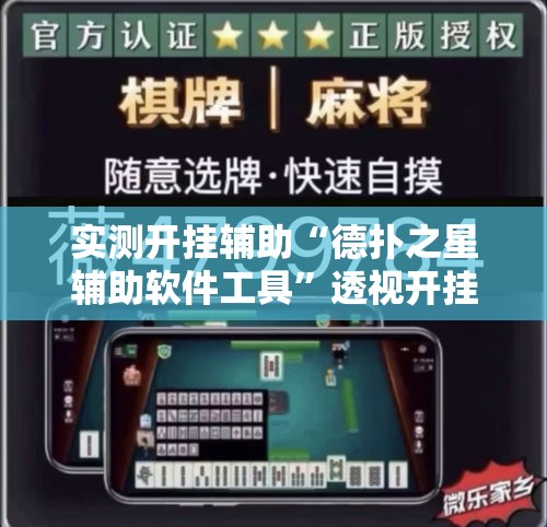 实测开挂辅助“德扑之星辅助软件工具	”透视开挂辅助教程