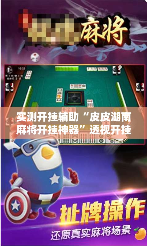 实测开挂辅助“皮皮湖南麻将开挂神器”透视开挂辅助教程