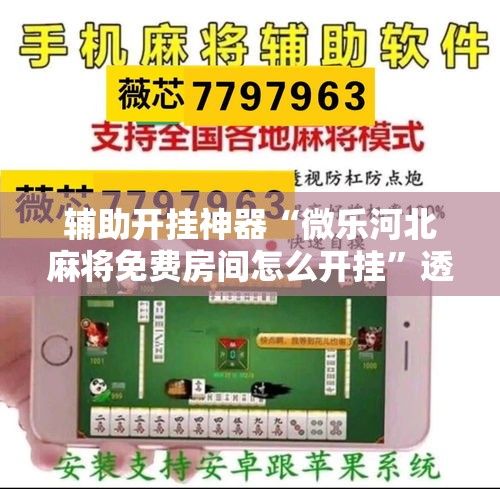 辅助开挂神器“微乐河北麻将免费房间怎么开挂”透视开挂辅助教程