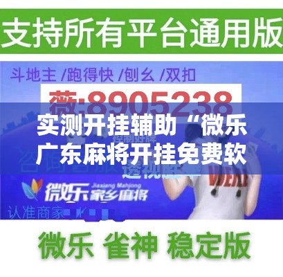 实测开挂辅助“微乐广东麻将开挂免费软件	”科技辅助神器手机版教程