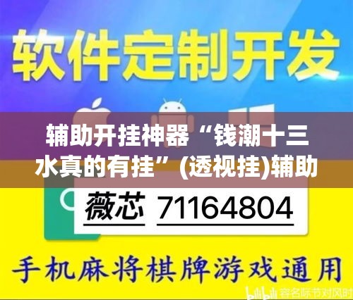 辅助开挂神器“钱潮十三水真的有挂”(透视挂)辅助透视教程