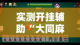 实测开挂辅助“大同麻将真的有挂吗”透视开挂辅助教程