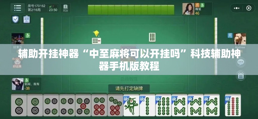 辅助开挂神器“中至麻将可以开挂吗	”科技辅助神器手机版教程