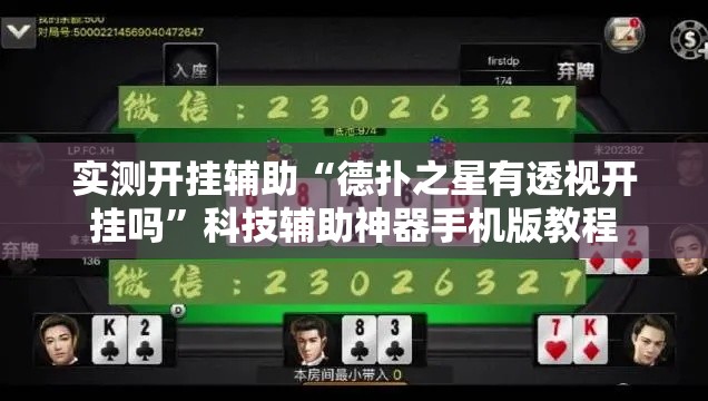 实测开挂辅助“德扑之星有透视开挂吗”科技辅助神器手机版教程