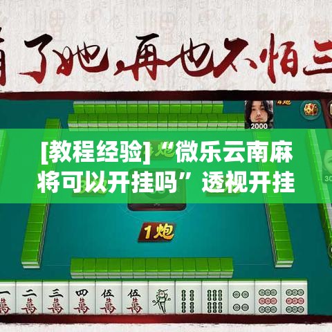 [教程经验]“微乐云南麻将可以开挂吗”透视开挂辅助教程