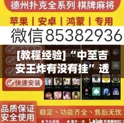 [教程经验]“中至吉安王炸有没有挂”透视开挂辅助教程