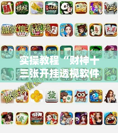 实操教程“财神十三张开挂透视软件	”(透视挂)辅助透视教程