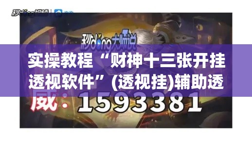 实操教程“财神十三张开挂透视软件”(透视挂)辅助透视教程