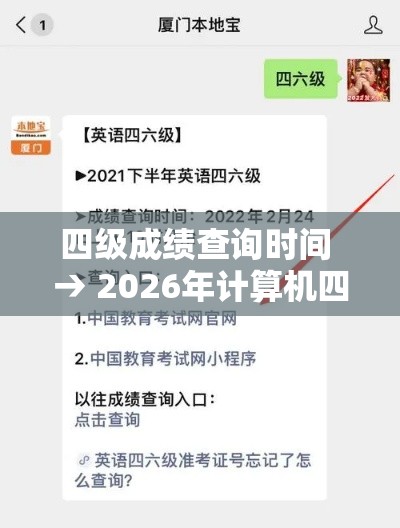 四级成绩查询时间 → 2026年计算机四级成绩查询时间 四级成绩查询时间 → 2026年计算机四级成绩查询时间