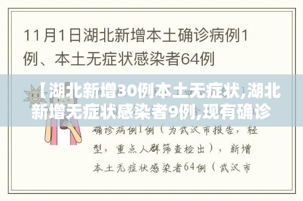 【湖北新增30例本土无症状,湖北新增无症状感染者9例,现有确诊病例6例】 【湖北新增30例本土无症状,湖北新增无症状感染者9例,现有确诊病例6例】