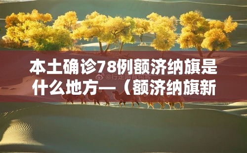 本土确诊78例额济纳旗是什么地方—(额济纳旗新增病例活动轨迹) 本土确诊78例额济纳旗是什么地方—(额济纳旗新增病例活动轨迹)