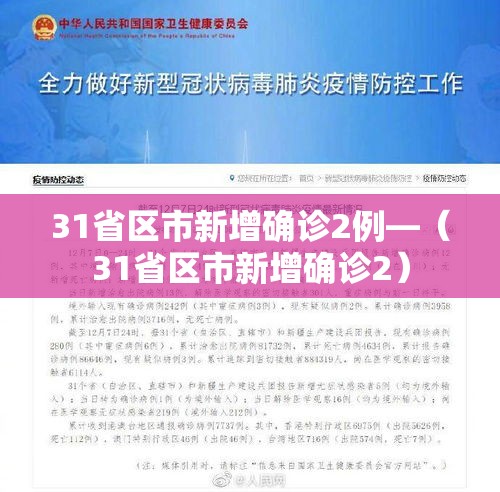 31省区市新增确诊2例—(31省区市新增确诊2) 31省区市新增确诊2例—(31省区市新增确诊2)