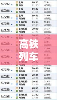 高铁列车时刻表—(高铁列车时刻表查询) 高铁列车时刻表—(高铁列车时刻表查询)