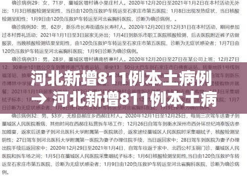 河北新增811例本土病例 → 河北新增811例本土病例是哪里的 河北新增811例本土病例 → 河北新增811例本土病例是哪里的