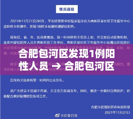 合肥包河区发现1例阳性人员 → 合肥包河区确诊了吗 合肥包河区发现1例阳性人员 → 合肥包河区确诊了吗