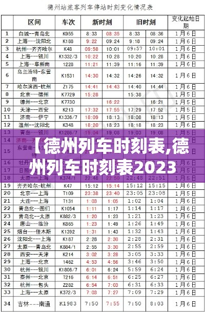 【德州列车时刻表,德州列车时刻表2023最新版】 【德州列车时刻表,德州列车时刻表2023最新版】
